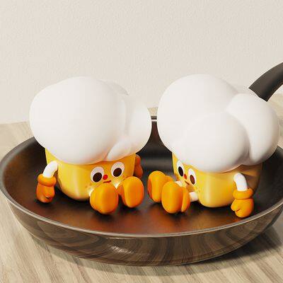 Factory Custom Cheap Usb Kids Nursery Night Light Cute Popcorn Silicone Nursery Lamp Night Light For Baby Toddler Bedroom Gift photo-5