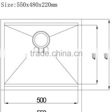 Quality Guaranteed Stainless Steel Single Bowl Kitchen Corner Laundry Sink photo-2