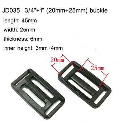 JD035 plastic buckle (20+25mm)