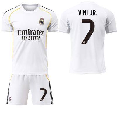 25-26 Real Madrid Jersey Vinicus Bellingham Mbappe Game Training Fam Edition Football Uniform for Adults and Children photo-5
