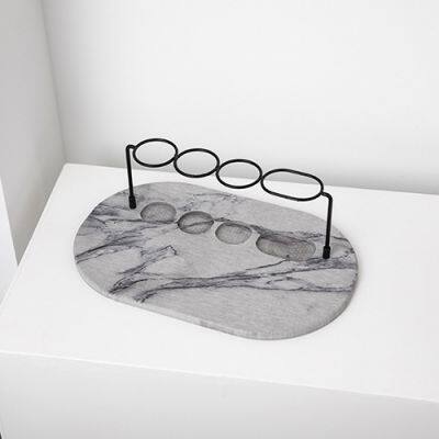 Customized Absorbent Stone Mat Diatomite Bathroom Toothbrush Holder With Rack photo-5