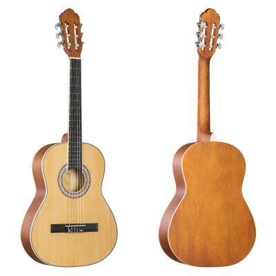 YAN 36-inch Regular Barrel Spruce Top Nanyang Wood Backsides Matte Plywood Classical Guitar YAN-26
