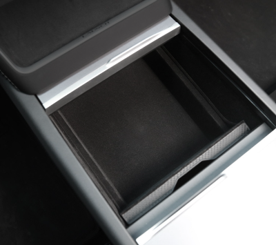 24-25 Tesla Model 3/Y Center Console Organizer - Flocked Version, Sound-Dampening & Custom-Fit Storage Case