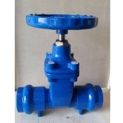 DIN Standard Industry Socket End Non Rising Stem Resilient Seated Gate Valve With Handwheel for DI Pipe photo-2