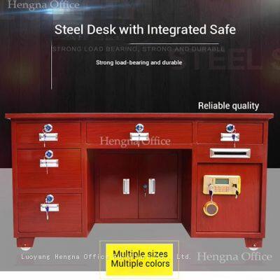 SES-130M 1,3m Bürotisch mit Safe und abschließbaren Schubladen | Versteckte Rollen. Dreistufige Schubladenschiene | Direkt vom Werk für Hotelrezeption