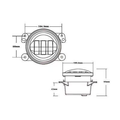 4 Inch 30w Yellow LED Fog Lights Car LED Work Lights LED Fog Lamps Offroad Car Mini LED Driving Lights photo-4