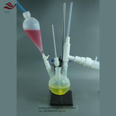 pfa separatory funnel with reaction flask, anti-corrosion pfa constant pressure dropping funnel for hydrogen fluoride distillation device