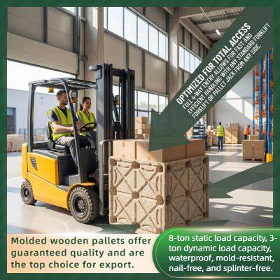 Настраиваемые формованные деревянные паллеты - без фумигации для экспортной очистки - прочные и устойчивые к деформации