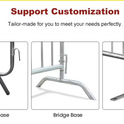Traffic Parking Safety Bike Rack Barricade Metal Crowd Control Road Barriers Fence for Sale photo-4