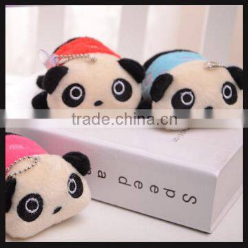 mini plush panda keychain of wholesale plush animals