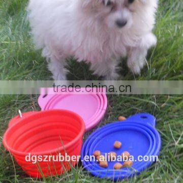 Protable Durable Food Grade Folding Silicone Pet Dog Bowl photo-6