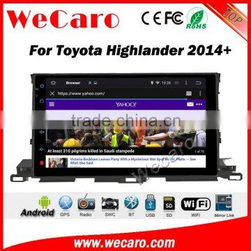 Wecaro WC-TH1022 10.2 Inch Android 4.4/5.1 Car Stero Gps for Toyota Highlander Car Headrest Dvd Player 2014 + Wifi 3G Radio RDS photo-2