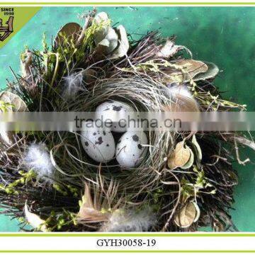 2016 new design handmade easter decorative egg nest in natural material
