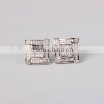 Ladies' Micro Pave CZ Stud Earring 925 Silver Jewelry Wholesale photo-2