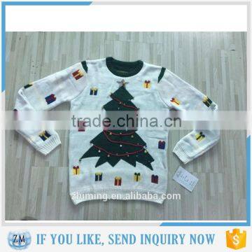 Top Selling Unisex Christmas Sweater Christmas Tree Jacquard Pullover Sweater