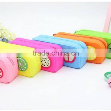 Latest creative lovely silicone pencil bag sweet fruit pencil case for kids                        
                                                Quality Choice