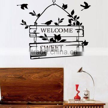 Welcome Sweet Home Decoration Wall Decals ZYVA-8253-NA Decorative Removable Vinyl Wall Stickers for Home