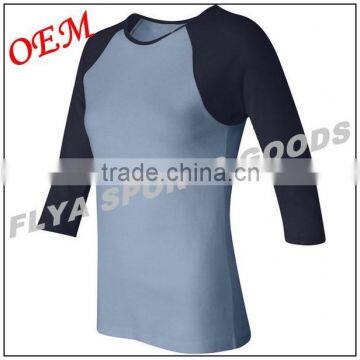 Adult Lightweight 100% Cotton Classic Fit 3/4 Sleeve Baseball Tee in 9 Colors
