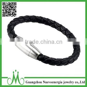 Newest Designs Braided PU Leather Bracelets Men Clasp Leather Bracelets