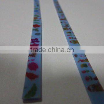 Silicone strip with printed artwork