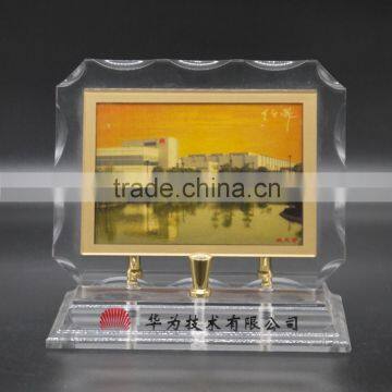 customized acrylic table card display,paper weight gift