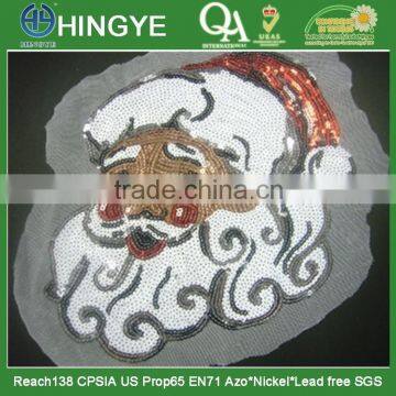 Embordery Father Christmas Head Sequin Applique -- S1412