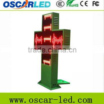 High Quality P10RGB DIP Led Pharmacy Cross Display Signs IP65 Waterproof /3D High Quality LED Pharmacy Cross photo-4