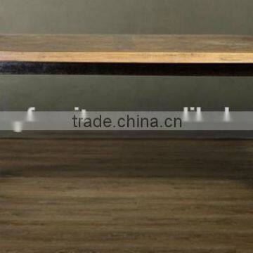 Chinese wood dining table with metal leg M012