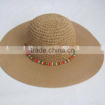 lady beach straw sombrero hat