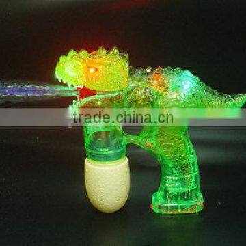 Hot Sale Dinosaur Bubble Gun with Music & 2 Bubble Water