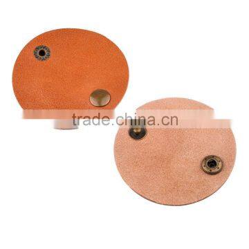 Brown Leather Earbuds Cable Cord Management Holder Keeper Headphone Wrap Organizer photo-6