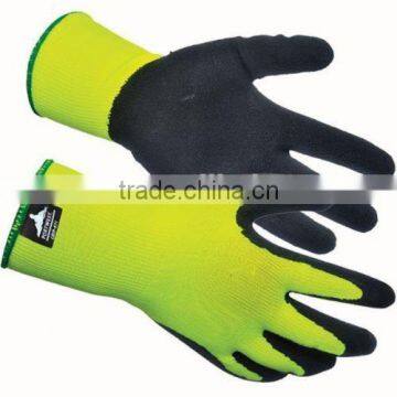 Hot sale high quality gardening glove black color latex palm coated cotton work glove wholesale GL2064