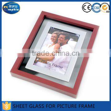 Clear polished edges cheap frames glasses for home decoration