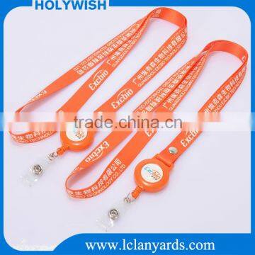 Badge Reel Polyester Heat Transfer Sublimation Neck Lanyard With Customized Logo
