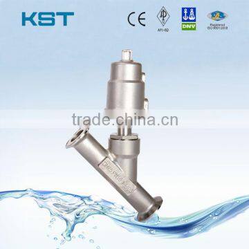 2000Y-J684F-16R Stainless Steel Pneumatic Clamp Angle Seat Valve With SS Head SS304 SS316