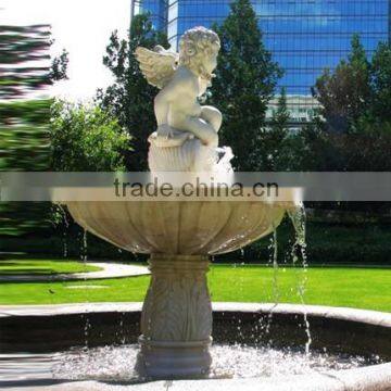 Hand Carved Angel Water Yard Fountain