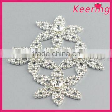 Latest Four Flowers Rhinestone Embellishment Sew on Garment WRE-260 Quality Choice photo-4