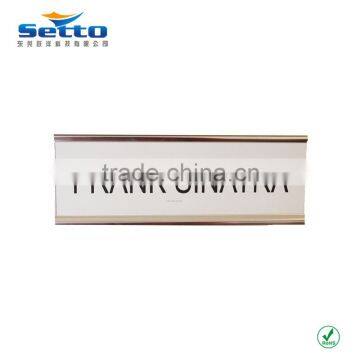 Custom metal changeable name plates