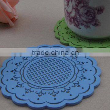 hot promotion Eco-friendly custom soft PVC Coaster ,2D/3D rubber drink coaster pvc silicone coasters