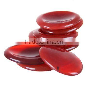 Wholesale Semi-Precious Stone Crafts Carnelian Red Worry Stone