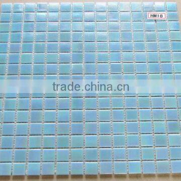 cheap square hot melt decorative mosaic glowing glass HM18