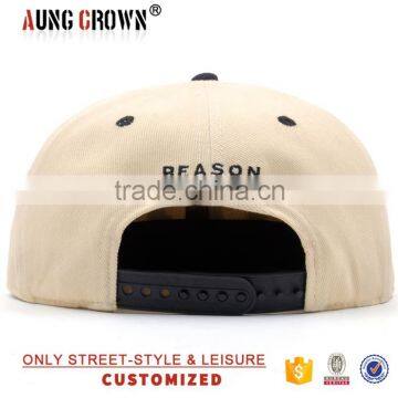 New Design Style 6 Panel Leather Patch Snapback Hats photo-5