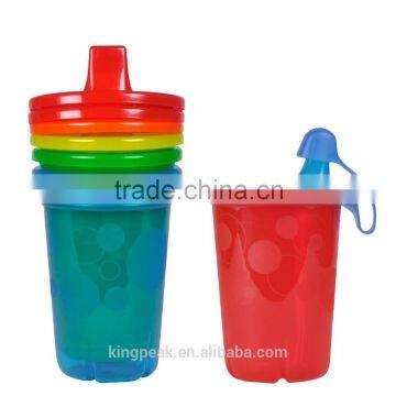 2015 Best Selling BPA free 296ml sippy Cup/Baby traning cup with spill proof sippy lids/Plastic drink cup