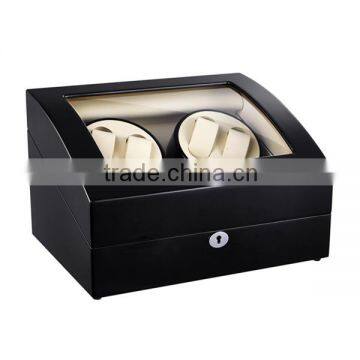 Custom 4 Slot Black Personalized Glossy Wood Watch Winder Box photo-2