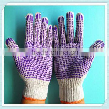 2014 45g cotton PVC dotted gloves