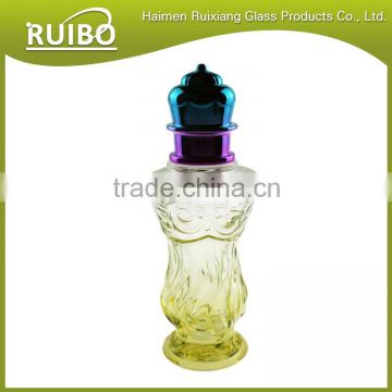 Empty Exotic Glass Perfume Bottle with gradient color Engraving