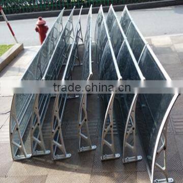 A Grade Black and White color 6mm pc hollow sheet window canopy/polycarbonate awning