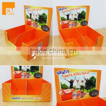 small cardboard counter display stand for Juice beverage drink and energy drink