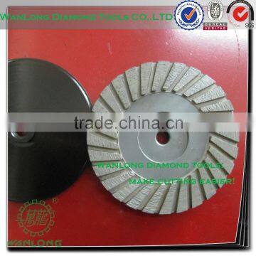 4" high efficiency electroplated diamond grinding wheels for marble slab processing on stone grinder