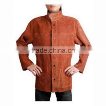 AW7130 Coffee Leather Welding Jacket